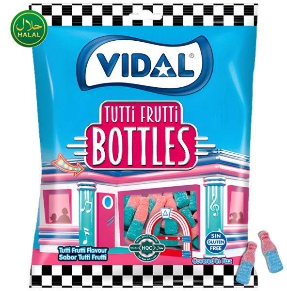 VIDAL - Tutti Frutti Bottles HALAL 90g